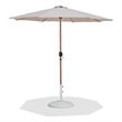 Meridian Furniture Fiji Beige Polyester Patio Umbrella with Base Set