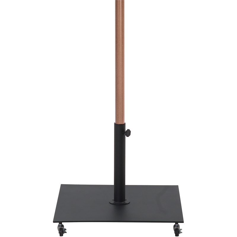 Meridian Furniture Fiji Black Polyester Patio Umbrella with Base Set
