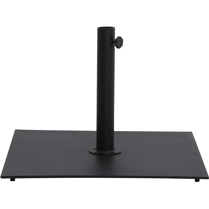 Meridian Furniture Fiji Black Polyester Patio Umbrella with Base Set