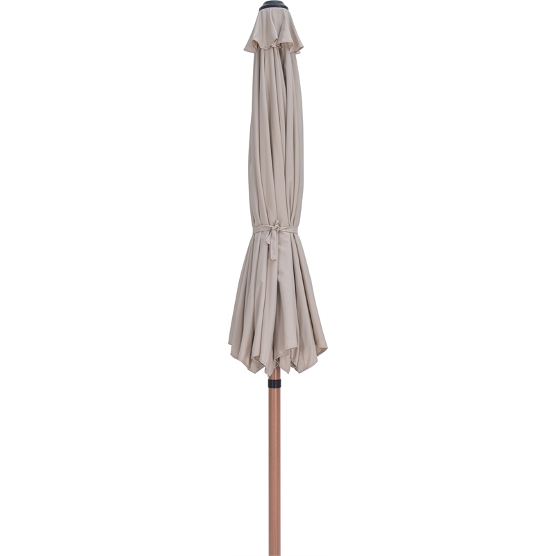 Meridian Furniture Fiji Beige Polyester Patio Umbrella