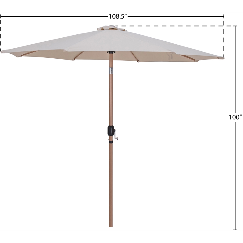Meridian Furniture Fiji Beige Polyester Patio Umbrella