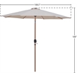 Meridian Furniture Fiji Beige Polyester Patio Umbrella