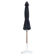 Meridian Furniture Fiji Black Polyester Patio Umbrella with Base Set