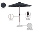 Meridian Furniture Fiji Black Polyester Patio Umbrella with Base Set