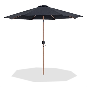 Meridian Furniture Fiji Black Polyester Patio Umbrella