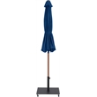 Meridian Furniture Fiji Navy Polyester Patio Umbrella with Base Set