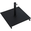 Meridian Furniture Fiji Navy Polyester Patio Umbrella with Base Set