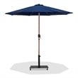 Meridian Furniture Fiji Navy Polyester Patio Umbrella with Base Set