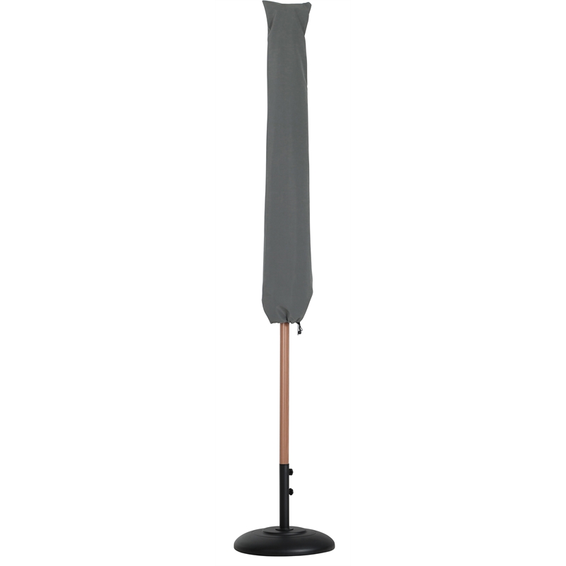 Meridian Furniture Fiji Navy Polyester Patio Umbrella with Base Set