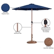 Meridian Furniture Fiji Navy Polyester Patio Umbrella with Base Set