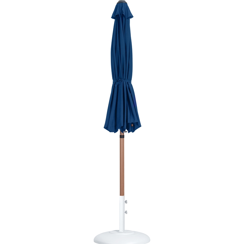 Meridian Furniture Fiji Navy Polyester Patio Umbrella with Base Set