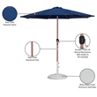 Meridian Furniture Fiji Navy Polyester Patio Umbrella with Base Set
