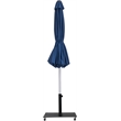 Meridian Furniture Fiji Navy Polyester Patio Umbrella with Base Set