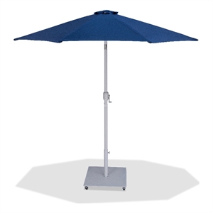 Meridian Furniture Fiji Navy Polyester Patio Umbrella with Base Set