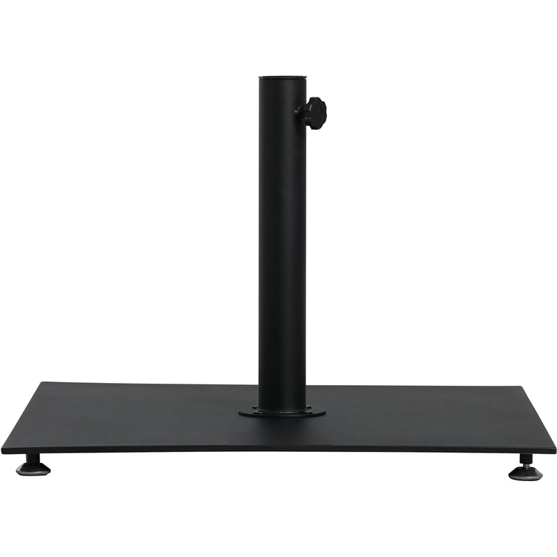 Meridian Furniture Fiji White Polyester Patio Umbrella with Base Set