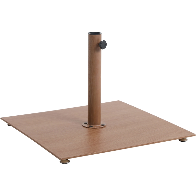 Meridian Furniture Fiji White Polyester Patio Umbrella with Base Set