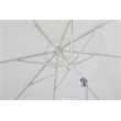 Meridian Furniture Fiji White Polyester Patio Umbrella with Base Set
