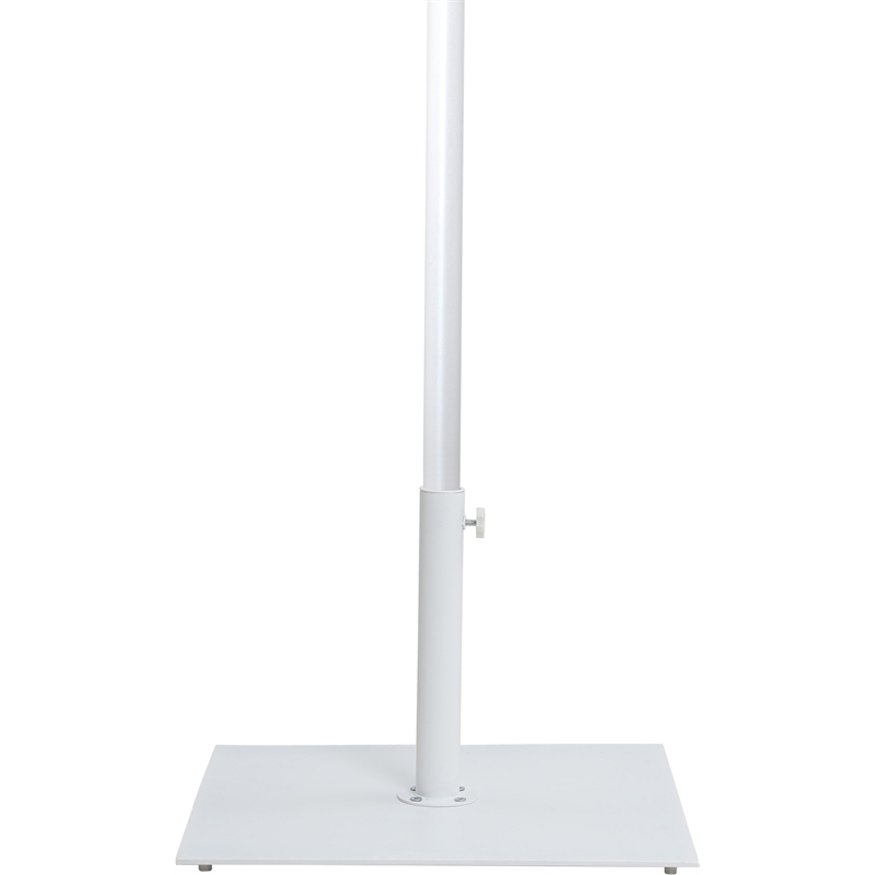 Meridian Furniture Fiji White Polyester Patio Umbrella with Base Set