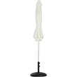 Meridian Furniture Fiji White Polyester Patio Umbrella with Base Set