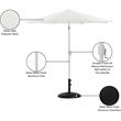 Meridian Furniture Fiji White Polyester Patio Umbrella with Base Set