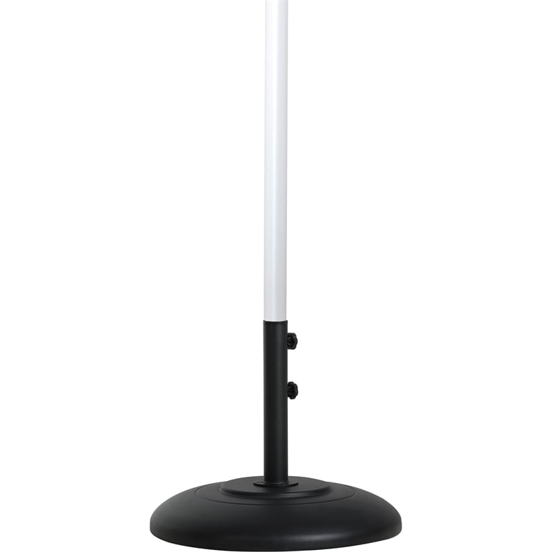 Meridian Furniture Fiji White Polyester Patio Umbrella with Base Set