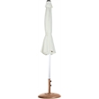 Meridian Furniture Fiji White Polyester Patio Umbrella with Base Set