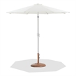 Meridian Furniture Fiji White Polyester Patio Umbrella with Base Set