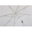 Meridian Furniture Fiji White Polyester Patio Umbrella with Base Set