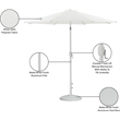 Meridian Furniture Fiji White Polyester Patio Umbrella with Base Set