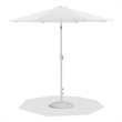 Meridian Furniture Fiji White Polyester Patio Umbrella with Base Set