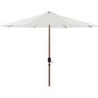 Meridian Furniture Fiji White Polyester Patio Umbrella with Base Set