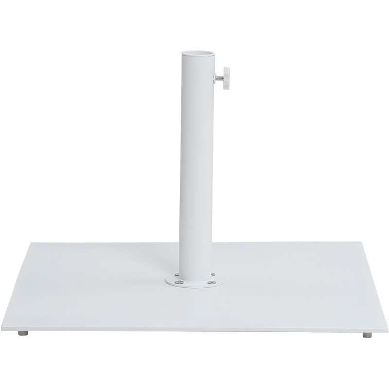 Meridian Furniture Fiji White Polyester Patio Umbrella with Base Set