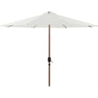 Meridian Furniture Fiji White Polyester Patio Umbrella with Base Set