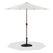 Meridian Furniture Fiji White Polyester Patio Umbrella with Base Set