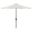 Meridian Furniture Fiji White Polyester Patio Umbrella with Base Set