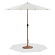 Meridian Furniture Fiji White Polyester Patio Umbrella with Base Set