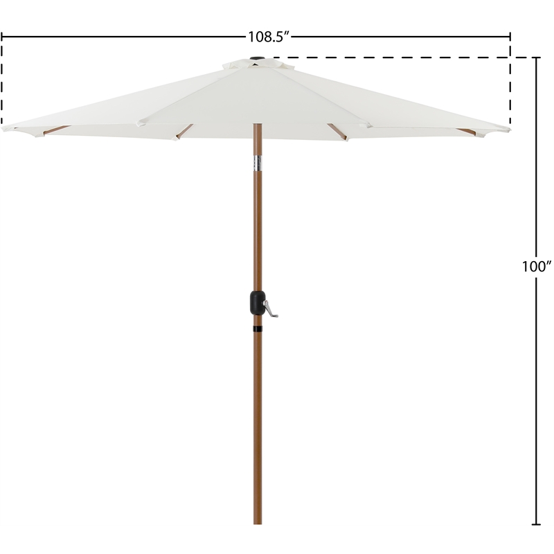 Meridian Furniture Fiji White Polyester Patio Umbrella