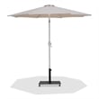 Meridian Furniture Fiji Beige Polyester Patio Umbrella with Base Set