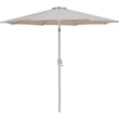 Meridian Furniture Fiji Beige Polyester Patio Umbrella with Base Set