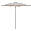 Meridian Furniture Fiji Beige Polyester Patio Umbrella with Base Set