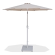 Meridian Furniture Fiji Beige Polyester Patio Umbrella with Base Set