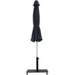 Meridian Furniture Fiji Black Polyester Patio Umbrella with Base Set