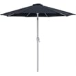 Meridian Furniture Fiji Black Polyester Patio Umbrella with Base Set