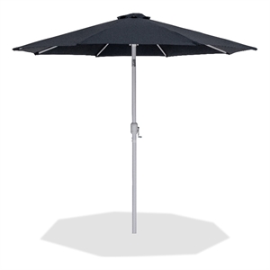Meridian Furniture Fiji Black Polyester Patio Umbrella