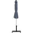 Meridian Furniture Fiji Grey Polyester Patio Umbrella with Base Set