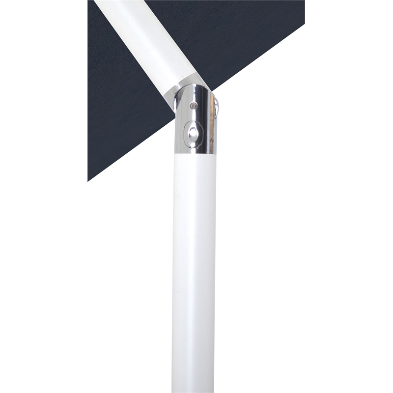 Meridian Furniture Fiji Grey Polyester Patio Umbrella with Base Set