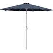 Meridian Furniture Fiji Grey Polyester Patio Umbrella with Base Set
