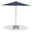 Meridian Furniture Fiji Grey Polyester Patio Umbrella with Base Set