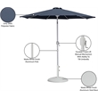 Meridian Furniture Fiji Grey Polyester Patio Umbrella with Base Set