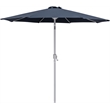 Meridian Furniture Fiji Grey Polyester Patio Umbrella with Base Set